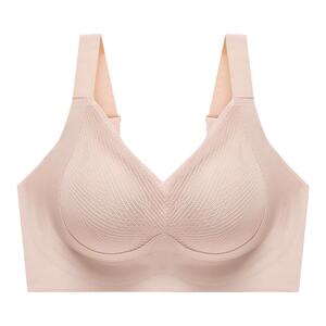 爱戴无痕美背内衣春季女薄款大胸显小全罩杯无钢圈甜美大码文胸罩