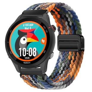 适用于佳明手表表带Forerunner265/255s/245编织磁吸扣尼龙168music软腕带645智能运动venu2s男女active5配件
