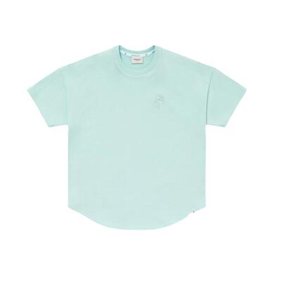 猿人刺绣图案短袖T恤上衣