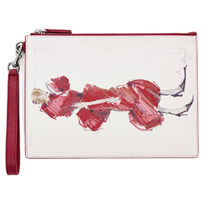 【新品】MARC JACOBS/莫杰 MJ 牛皮时尚女郎设计零钱包手包