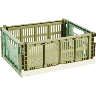 sort丹麦HAY可折叠拼色收纳篮塑料筐整理收纳框Colour Crate Mix