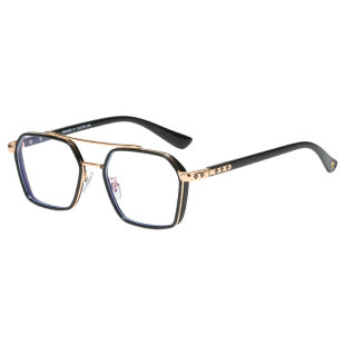 方形大框变色复古双梁近视眼镜网上配有度数男潮大脸宽眼睛框架女