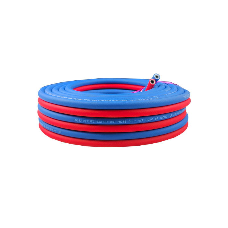 达立斯内径4mm双色管连体氧气管2升焊炬氧气管红蓝2L焊枪连接软管