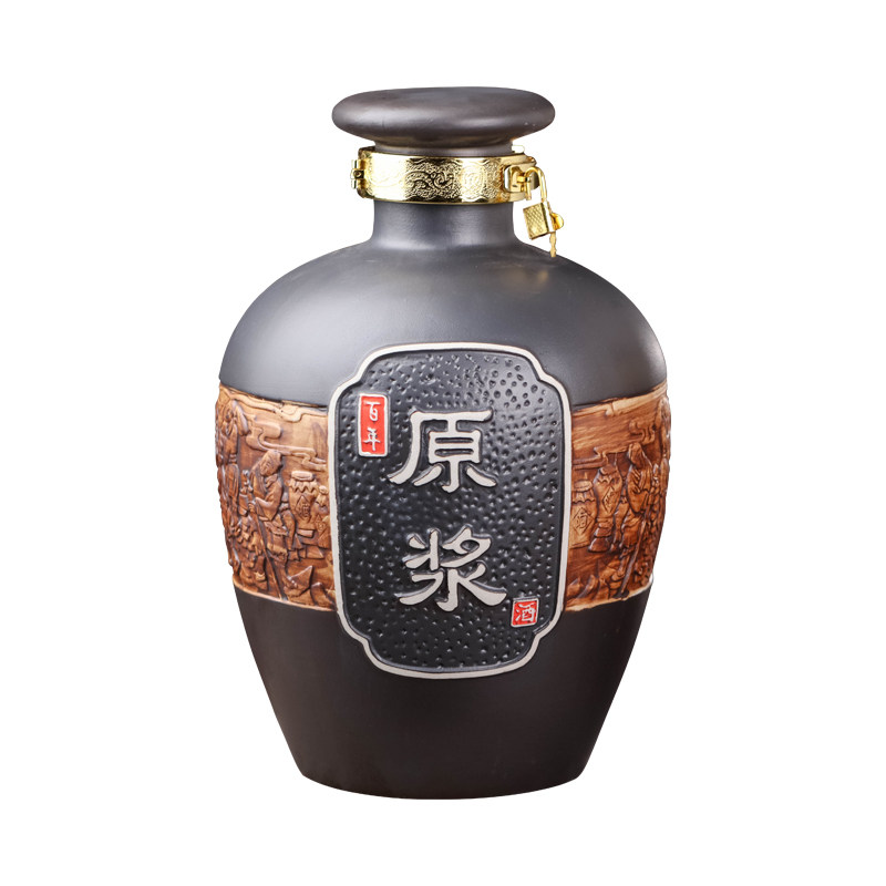 景德镇雕刻陶瓷酒坛10密封仿古