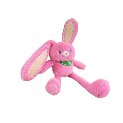 JINNEW趣味草莓兔抽拉毛绒挂件