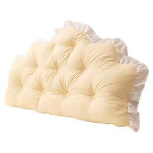 公主风靠枕床头大靠垫卧室米黄榻榻米软包加高床上靠背绑带拆洗