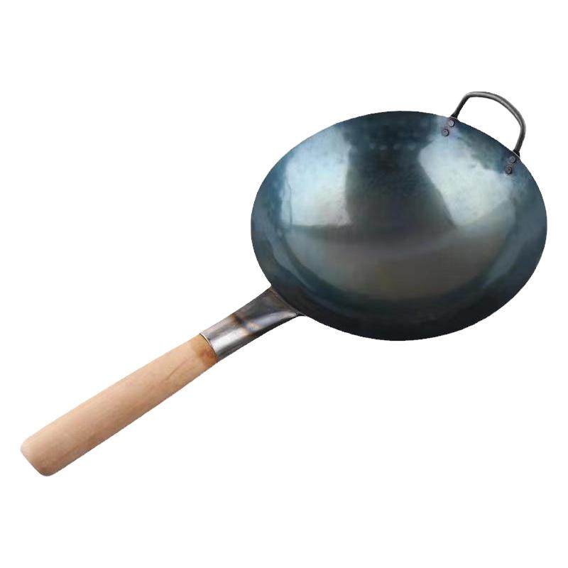 香港陈枝记正品中式圆底铁锅
