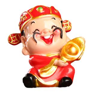 五福财神爷招财实用客厅酒柜汽车摆件办公室桌装饰品开业乔迁礼品