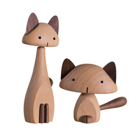 【招财猫】木质猫咪创意走心礼物