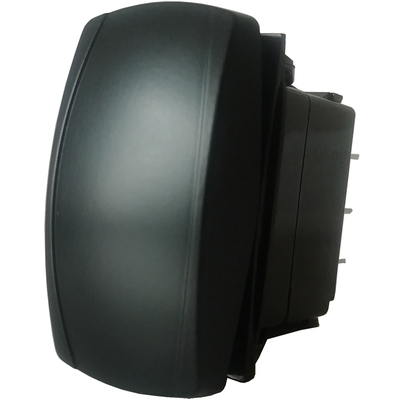 黑色船形开关六脚三档自复位翘板