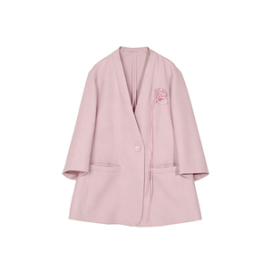 美丽客栈高端大码西装外套女2026新款春季轻奢高级感胖mm显瘦上衣