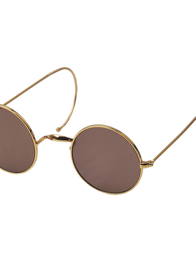 圆形复古男女天然水晶石头眼镜