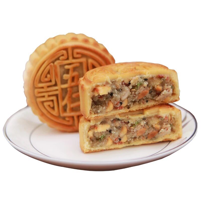 【100克大月饼】广式老五仁月饼传统手工多口味零食糕点独立包装
