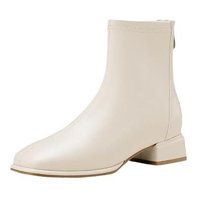 达芙妮法式短靴女方头瘦瘦靴