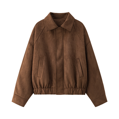 DAGA韩版短款蝙蝠袖麂皮绒外套女