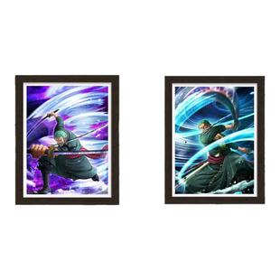 索隆三刀流3D渐变装饰挂画Roronoa Zoro 剑豪 海贼猎人罗罗诺亚