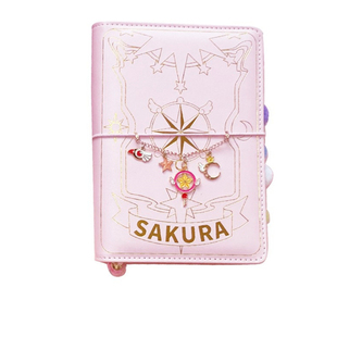 MUMU良品魔法少女樱手账本可爱活页笔记本软妹粉嫩记事本动漫周边