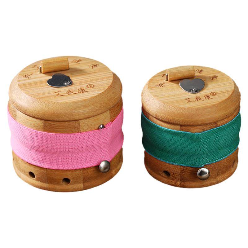 艾我康拉杆调温艾灸罐竹制明火悬艾灸盒子实木随身灸家用艾灸器具