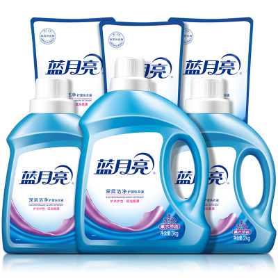 蓝月亮洗衣液深层洁净超值17斤瓶装补充袋装机洗手洗专用促销整箱