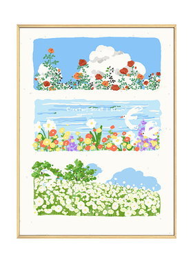 花卉风景diy数字油画装饰画