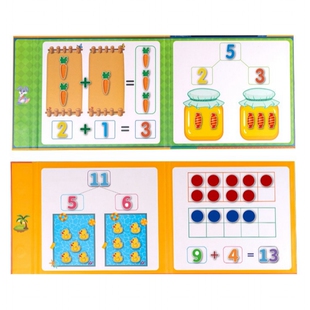 儿童数学加减法教具数字十格阵学算数玩具神器分数磁性磁力计算
