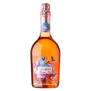 意大利进口甜莫斯卡托moscato高起泡酒送香槟酒杯女士桃红气泡酒