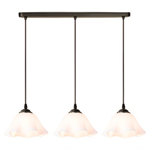 可换灯泡新款花朵餐厅吊灯三头单头现代简约饭厅餐桌吧台家用长灯