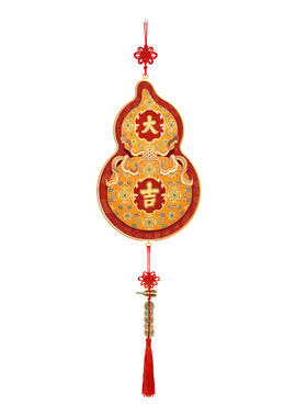 福禄葫芦挂件客厅电视机背景墙挂画2026年大吉大利好寓意菱形挂饰