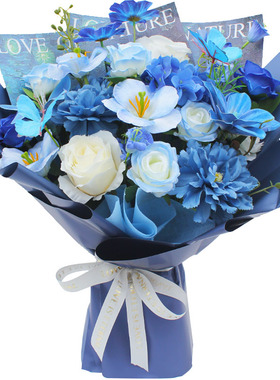 仿真花束交车手捧花颁奖永生花拍照假花教师母亲节绢花