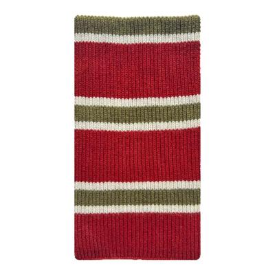 春山纺织纯羊毛条纹针织围巾