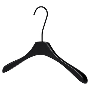 衣架服装店实木烤漆哑黑色女装衣挂防滑儿童高档衣撑裤架定制LOGO