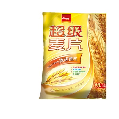 super超级麦片营养早餐即食冲调原味麦片504克 老少皆宜2份起包邮