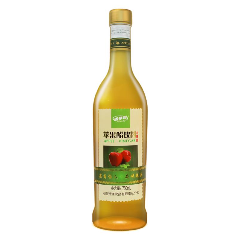 百多利苹果醋饮料苹果发酵醋味750ml*2瓶浓缩原浆果汁木糖醇饮品