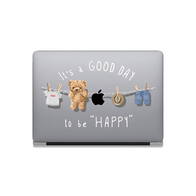 简约卡通泰迪电脑保护壳