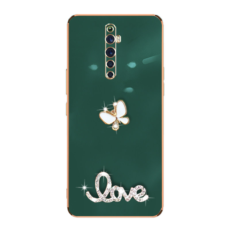 适用于OPPOReno2z手机壳Reno2潮款个性电镀直边硅胶软壳Reno网红高颜值女新款PCKM80全包镜头防摔ren02z浮雕