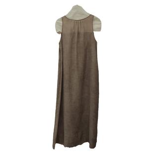 超薄~叠穿~炒色桑蚕丝无袖连衣裙 透明罩衫度假裙子长裙 InchLim