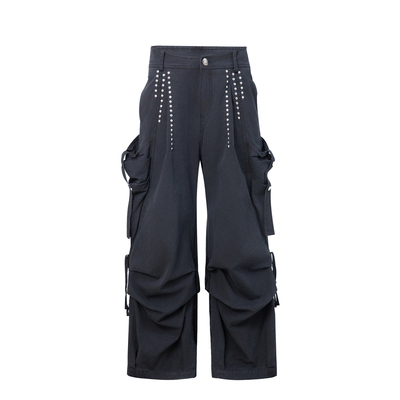 DP早秋原创街头风低腰直筒工装裤