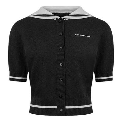 ANN ANDELMAN 25秋冬新款女士条纹间色毛织开衫银泰百货 301286