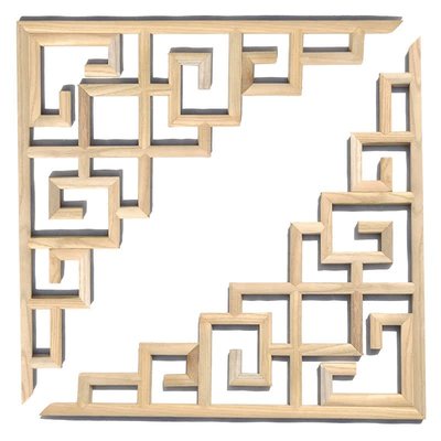 吊顶角花东阳木雕中式背景隔断