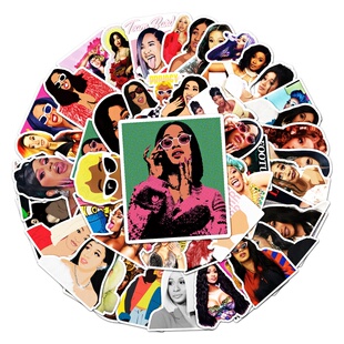 102张Cardi B卡迪碧贴纸欧美明星周边装饰汽车行李箱平板电脑贴纸