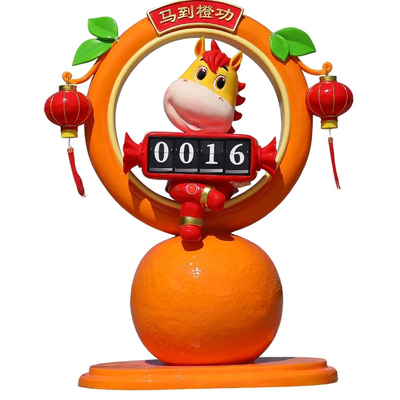 新年马雕塑景点美陈网红打卡马