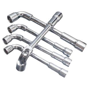 烟斗L型扳手7字型双头弯头穿孔铣口外六角汽修轮胎套筒扳手6-19mm