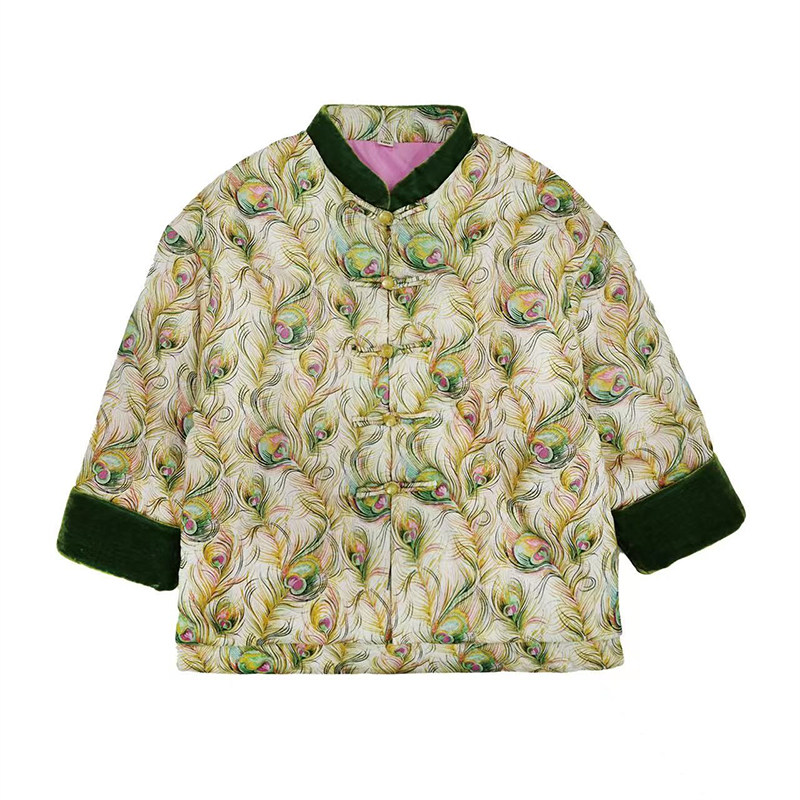 男童唐装新年装薄棉冬季儿童中国风汉服女童中式周岁丝绒上衣唐装