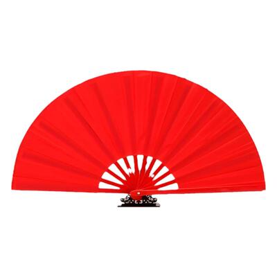 太极扇中国风功夫响扇武术红色扇子儿童小学生专用跳舞折扇双面