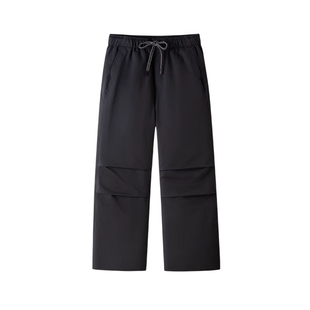 猫人羽绒裤外穿男款户外运动登山滑雪裤冬季宽松工装直筒伞兵裤子