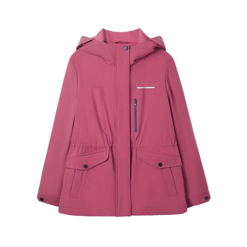 休闲连帽收腰显瘦户外衣棉服