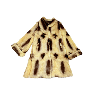 【TR】“罗马假日”2026超火新款德国艾鼬色兔毛皮草大衣不臃肿