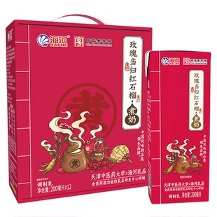 海河牛奶百合枇杷雪梨煮奶200ml/盒联名天津中医药大学网红风味奶