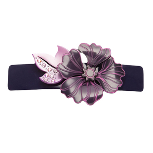 紫魅水晶马尾夹后脑勺顶夹中少量发夹醋酸纤维发卡花朵女伊泰莲娜