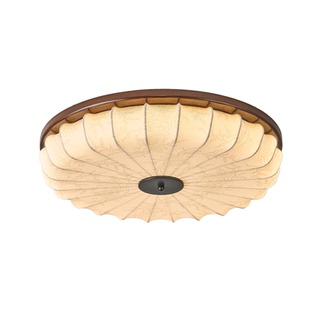 法式中古吸顶灯主卧室灯法式复古风高级感实木胡桃木色客厅主灯具